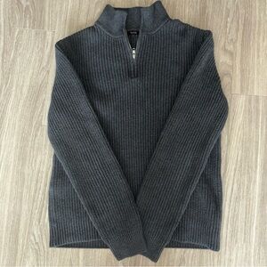 Quince Men's Charcoal Zip-Up Sweater